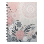 Modern Boho Pink Grey Notebook Notizblock (Vorderseite)