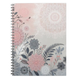 Modern Boho Pink Grey Notebook Notizblock