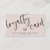 Modern Boho Pink Loyalty Punch Card Terminkarte (Vorderseite)