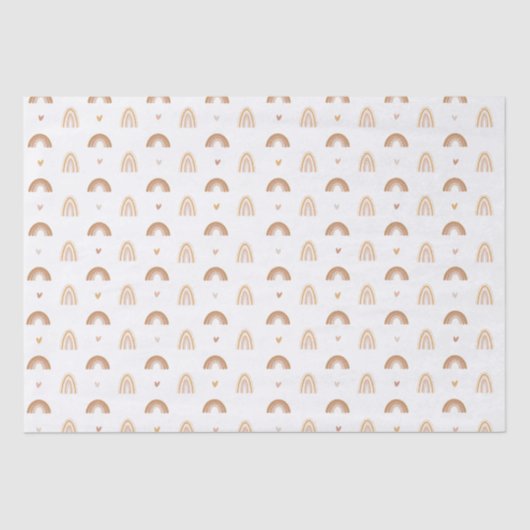 Modern Boho Pink Neutral Regenbogen Muster Seidenpapier (Vorderseite)