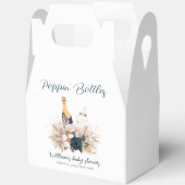 Modern Boho Poppin Champagner Flaschen Babydusche Geschenkschachtel (Offen)