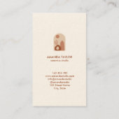 Modern Boho Pottery Interior Design Home Decor Visitenkarte (Rückseite)