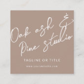 Modern Boho QR Code Business Card Quadratische Visitenkarte (Vorderseite)