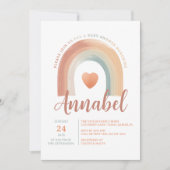Modern Boho Rainbow Baby Shower Einladung - Wasser (Vorderseite)