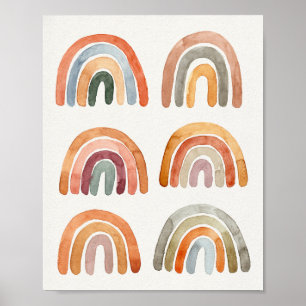 Modern Boho Rainbow Collection Poster