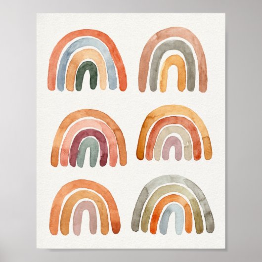 Modern Boho Rainbow Collection Poster (Vorne)