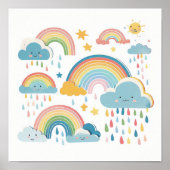 Modern Boho Rainbow Collection Poster (Vorne)