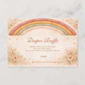 Modern Boho Rainbow Diapper Raffle Begleitkarte (Vorderseite)