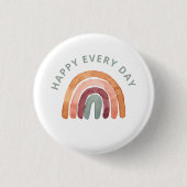 Modern Boho Rainbow - Happy Every Day- Button (Vorderseite)