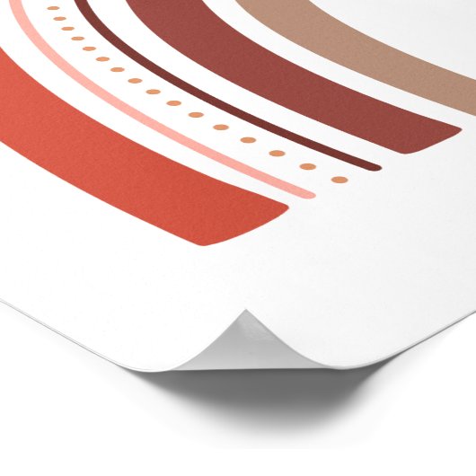 Modern Boho Rainbow Kinderzimmer Art Poster (Ecke)