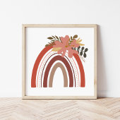 Modern Boho Rainbow Kinderzimmer Art Poster