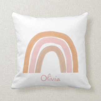 Modern Boho Rainbow Name Throw Kissen