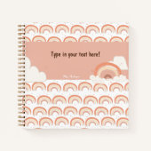 Modern Boho Rainbow Personalisiert Binder, kundens Notizblock (Vorderseite)