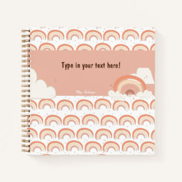 Modern Boho Rainbow Personalisiert Binder, kundens Notizblock