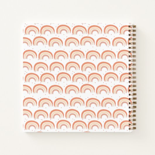 Modern Boho Rainbow Personalisiert Binder, kundens Notizblock (Rückseite)