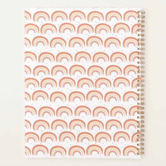 Modern Boho Rainbow Personalisiert Binder, kundens Planer (Rückseite)