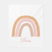 Modern Boho Rainbow Personalisiert Name Blanket Fleecedecke (Vorderseite)