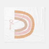 Modern Boho Rainbow Personalisiert Name Blanket Fleecedecke (Vorderseite (Horizontal))