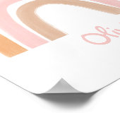 Modern Boho Rainbow Personalisiert Name Poster (Ecke)