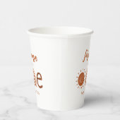 Modern Boho Rainbow Sunshine Erstgeburt Pappbecher (Rechts)