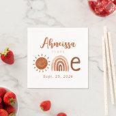 Modern Boho Rainbow Sunshine Erstgeburt Serviette (Beispiel)