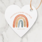 Modern Boho Rainbow Vielen Dank Baby Dusche Geschenkanhänger (Rückseite)
