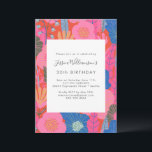 Modern Boho Red Floral 30. Geburtstag Party Einladung<br><div class="desc">Custom Colorful Boho Modern Red Floral 30. Geburtstag Party Einladung - der gesamte Text ist editierbar,  sodass er für jedes Alter bearbeitet werden kann</div>