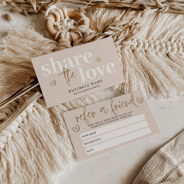 Modern Boho Refer A Friend Discount Coupon Card Empfehlungskarte