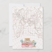 Modern Boho Reisen Miss an Mrs. Brautparty Einladung (Rückseite)