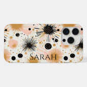 Modern Boho Rosa Stern iPhone Hülle (Rückseite (Horizontal))