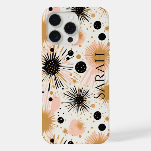 Modern Boho Rosa Stern iPhone Hülle (Rückseite)