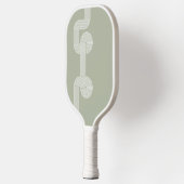 Modern Boho Sage Green Geometric Pickleball Schläger (Links)