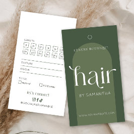 Modern Boho Sage Green Hair Extensions Hang Tag