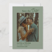 Modern Boho Sage Green Wedding Save The Date (Vorderseite)