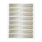 Modern Boho Sage Olive Floral Tropical Pampas Gras Rundum-Adressaufkleber (Bogen)