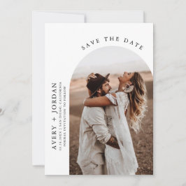 Modern Boho Save the Date | Foto Minimalistisch Ca Einladung