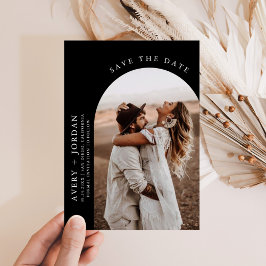 Modern Boho Save the Date | Foto Minimalistische K Einladung