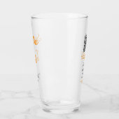 Modern boho Save the Date QR-Namensdatum orange hi Glas (Links)