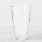 Modern boho Save the Date QR-Namensdatum orange hi Glas (Rechts)