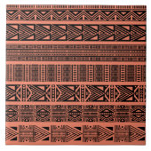 Modern Boho Schwarz-Pink-Muster Streifen Fliese (Vorderseite)