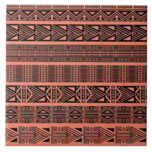 Modern Boho Schwarz-Pink-Muster Streifen Fliese