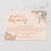 Modern Boho Script Hochzeitsdetails Begleitkarte (Vorderseite)