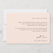 Modern Boho Script Wedding Foto Danke Karte (Rückseite)