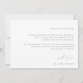 Modern Boho Script Wedding Foto Danke Karte (Rückseite)