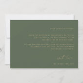 Modern Boho Script Wedding Foto Danke Karte (Rückseite)