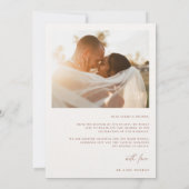 Modern Boho Script Wedding Foto Danke Karte (Rückseite)