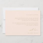 Modern Boho Script Wedding Foto Danke Karte (Rückseite)