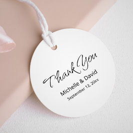 Modern Boho Simple Script Wedding Vielen Dank Geschenkanhänger