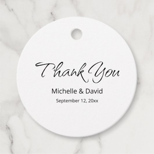 Modern Boho Simple Script Wedding Vielen Dank Geschenkanhänger (Vorderseite)