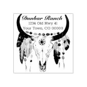 Modern Boho Skull-Adresse Gummistempel (Prägung)